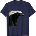 Honey Badger Takes Its Time Funny Honey Badger Meme Animal T-Shirt - Navy Blue