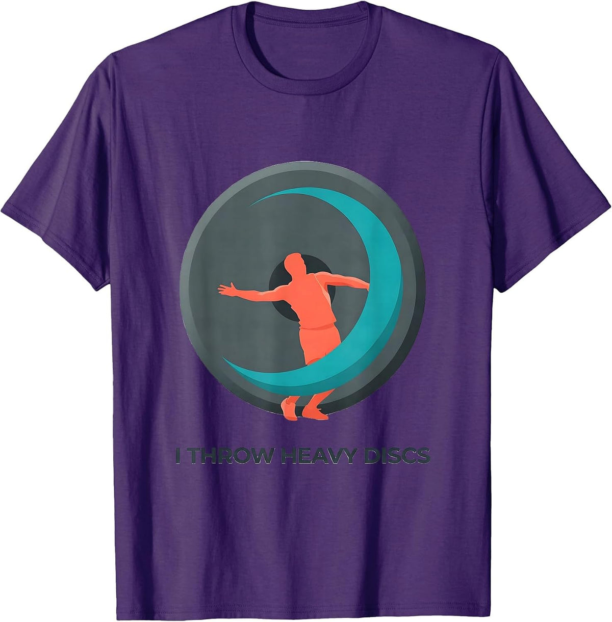 I Throw Heavy Discs Defiant Discus Thrower Track And Field T-Shirt - Purple