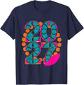 Happy New Year 2027 Risograph Party Host Family Matching T-Shirt - Navy Blue