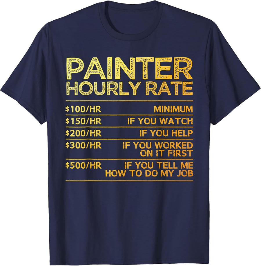 Cool Painter Art for Men Women Painting Job House Painter T-Shirt - Navy Blue