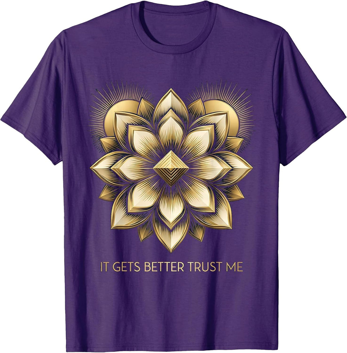 Men's It Gets Better Trust Me Mental Health Matters T-Shirt - Purple