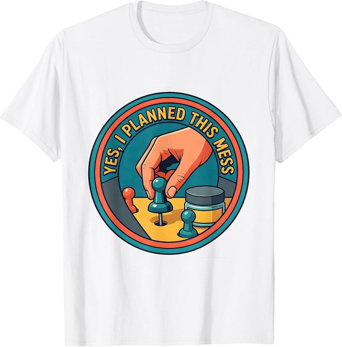Men's Yes I Planned This Mess Retro Occupational Therapy OT Month T-Shirt - White