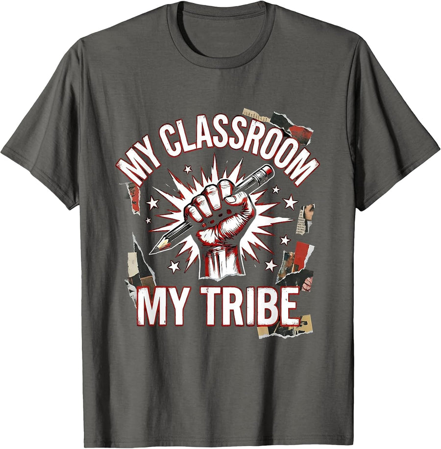 My Classroom My Tribe SPED Teacher Design T-Shirt - Asphalt Grey