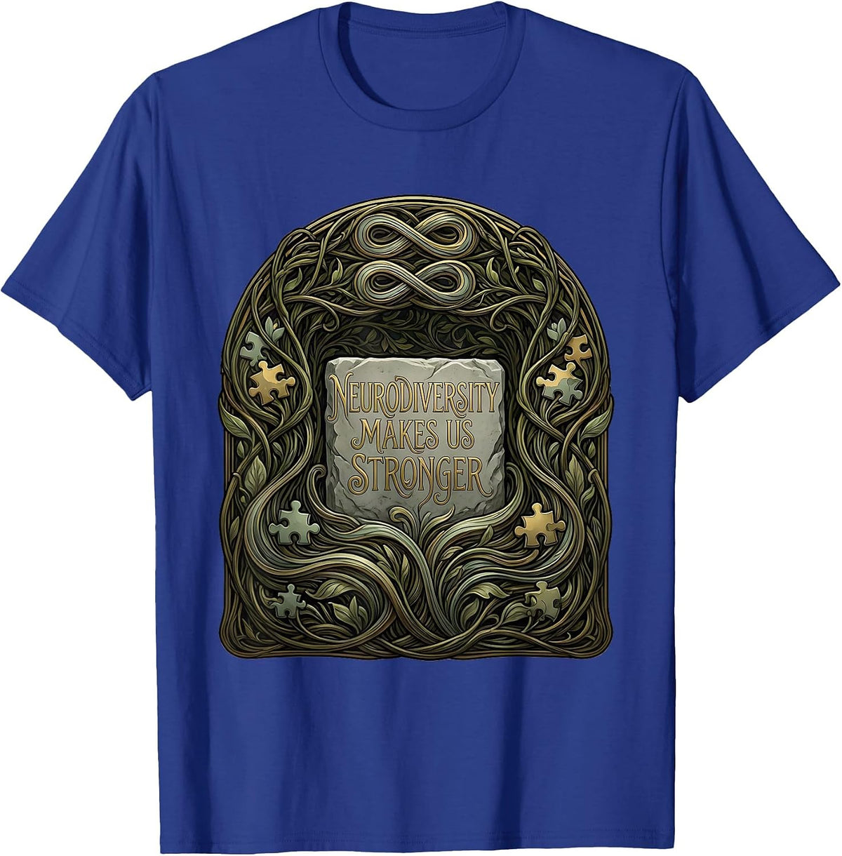 Neurodiversity Makes Us Stronger Autism Awareness T-Shirt - Royal Blue