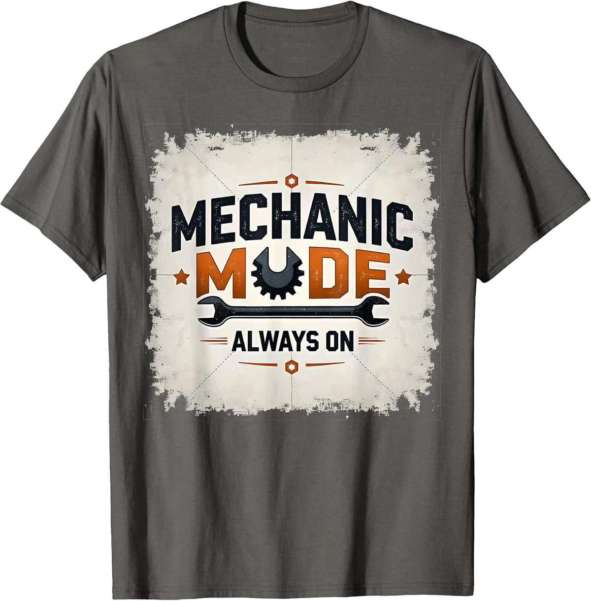 Mechanic Mode Always On Automotive Design T-Shirt - Asphalt Grey