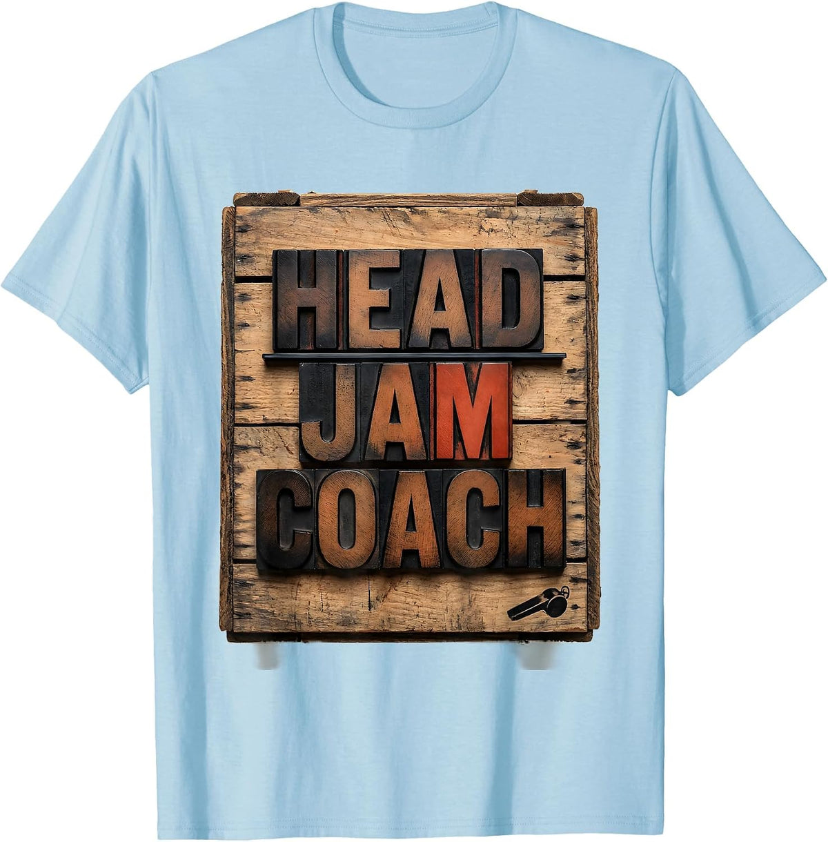 Men's Head Jam Coach Wholesome School Staff Role Label T-Shirt - Baby Blue