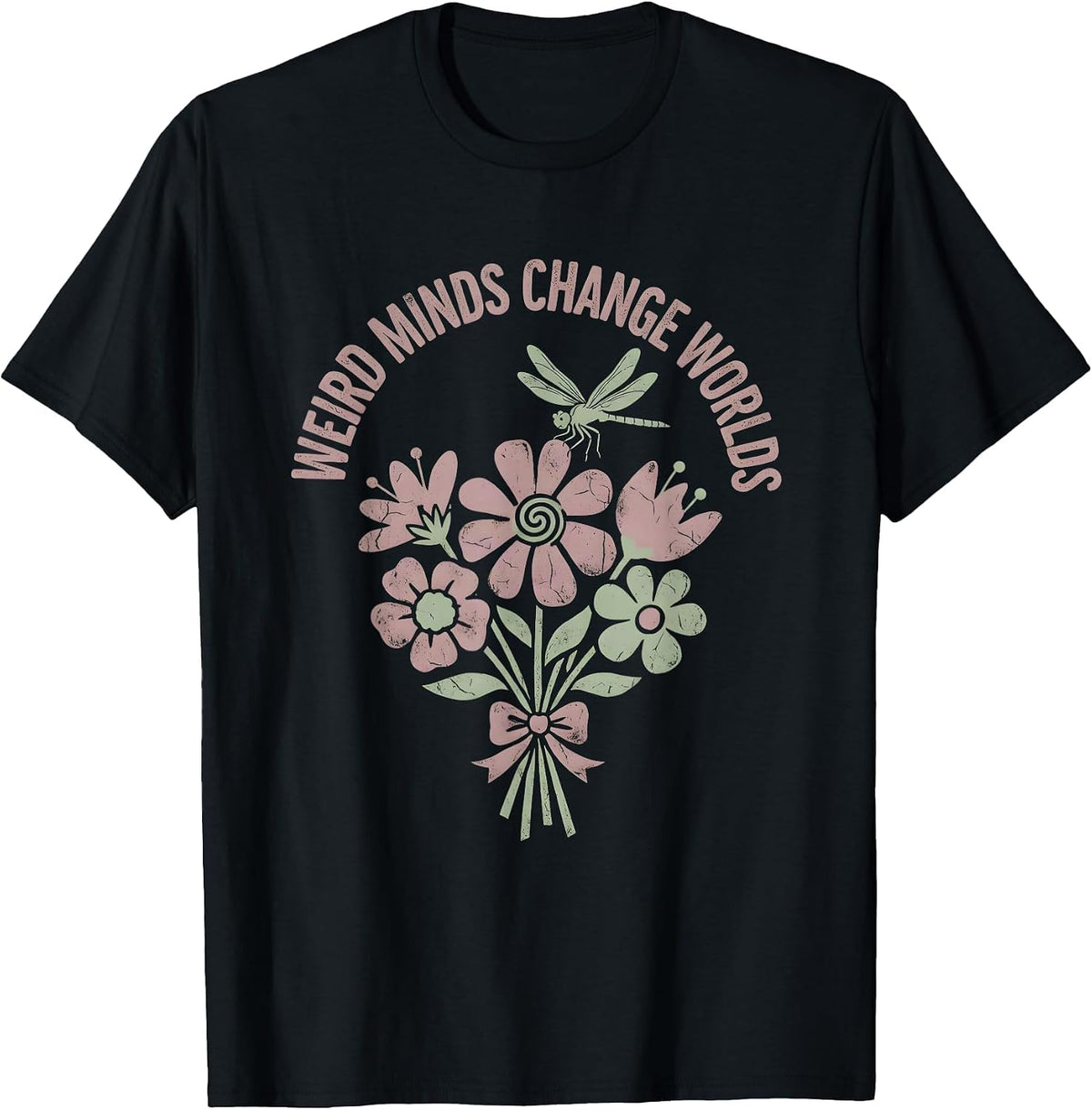 Men's Weird Minds Change Worlds Neurodiversity Design T-Shirt - Black
