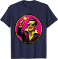 Disco Sparkler Guy Retro Groove Illustration T-Shirt - Navy Blue