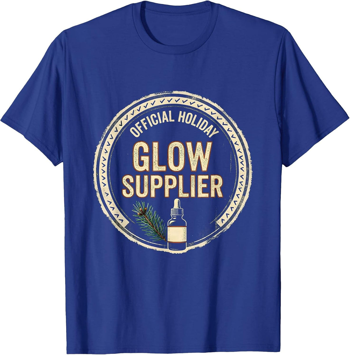 Official Holiday Glow Supplier Vintage Esthetician T-Shirt - Royal Blue