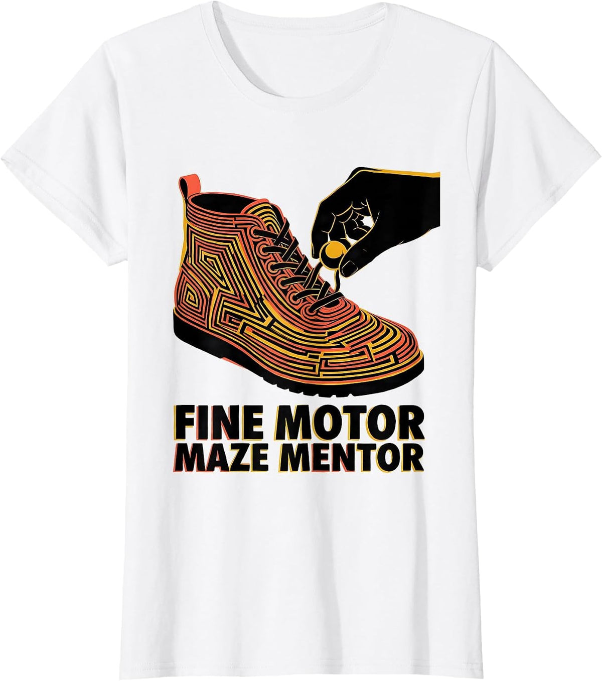 Fine Motor Maze Mentor Occupational Therapy Sensory T-Shirt - White