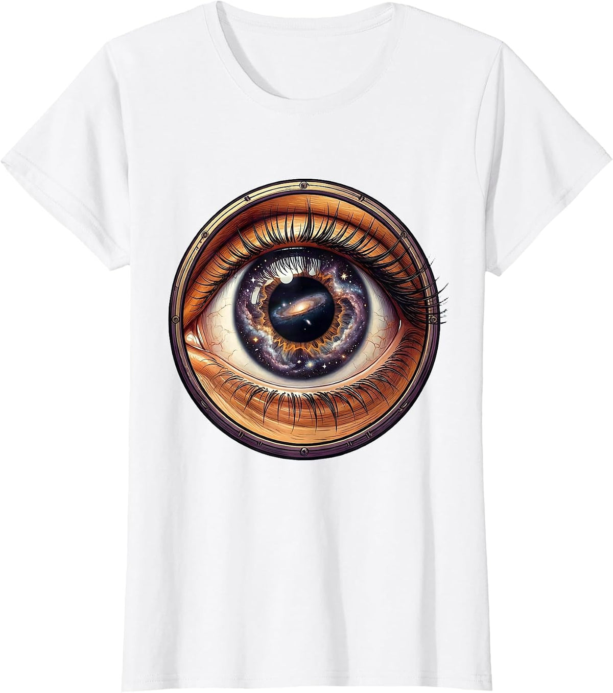 Women's Cosmic Eye Universe Neurodiversity Celebration T-Shirt - White
