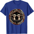 Labor Day Union Banner Crowd Illustration T-Shirt - Royal Blue