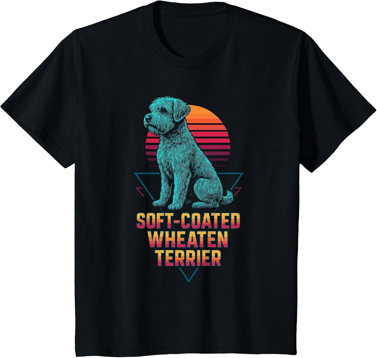 Retro Soft-Coated Wheaten Terrier T-Shirt - Black