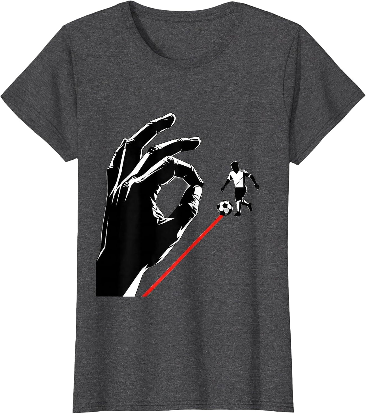 Women's Oversized Spectator Hand Soccer Fan Family Pride T-Shirt - Dark Heather Grey