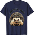 Love With A Point Cute Hedgehog Animal Humor Gift T-Shirt - Navy Blue