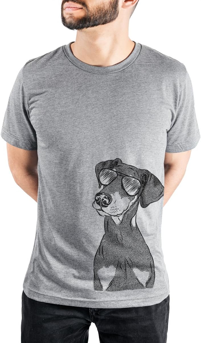 Inkopious Iroh the Doberman Pinscher Triblend T-Shirt - Unisex Grey Crew Neck