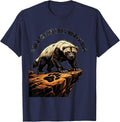I Hold The Line Like A Honey Badger Funny Honey Badger Meme T-Shirt - Navy Blue