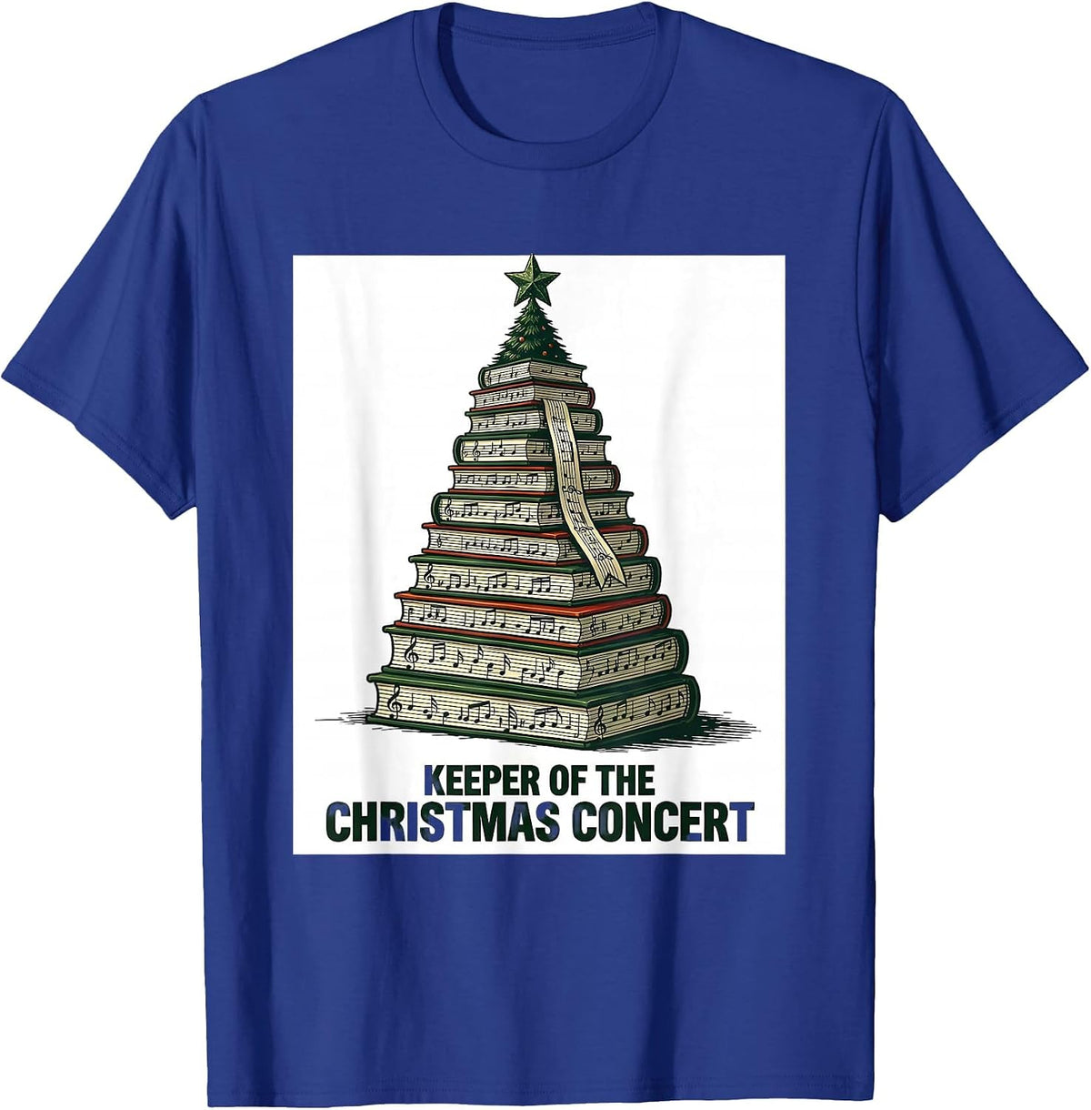 Men's Keeper Of The Christmas Concert Festive Music Teacher Gift T-Shirt - Royal Blue