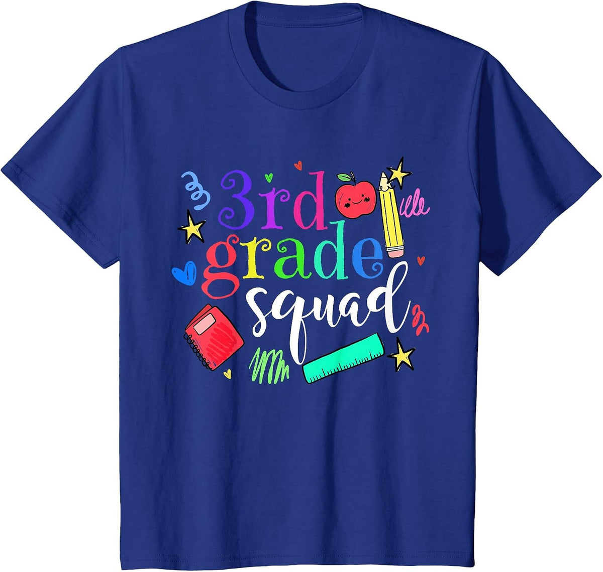 3rd Grade Squad Back to School Team Third Grade Funny T-Shirt - Royal Blue