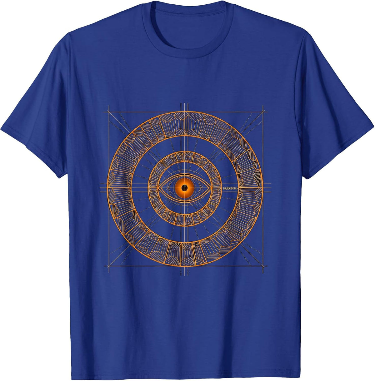 Golden Ratio Φ Minimalist Math Enthusiast Sacred Geometry T-Shirt - Royal Blue