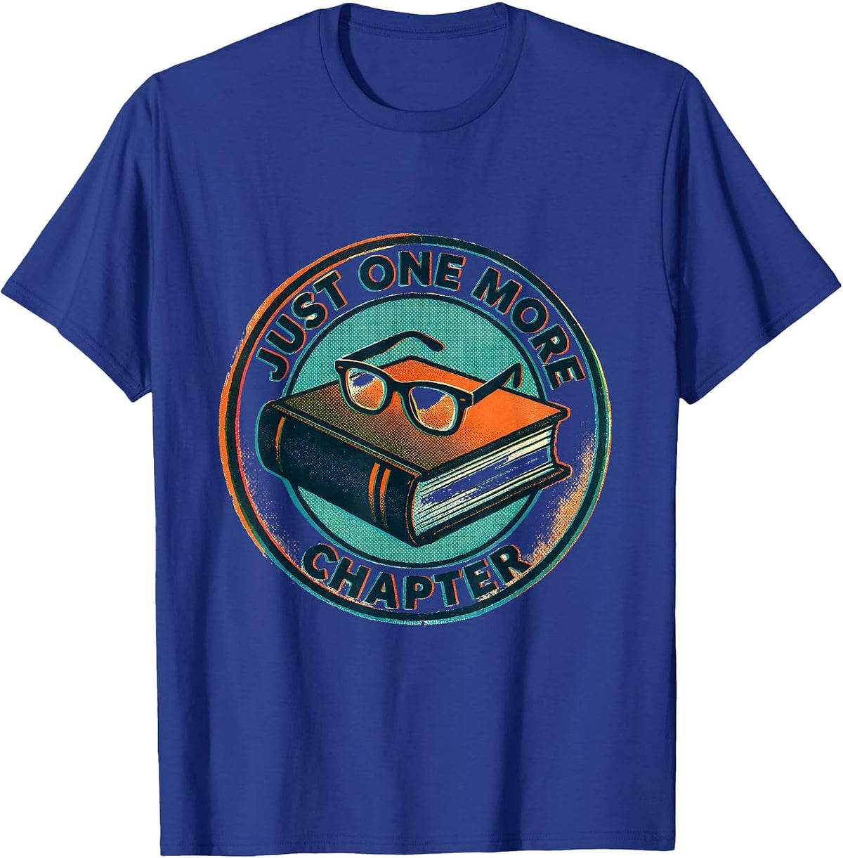 Closed Book Badge Librarian Reading Humor T-Shirt - Royal Blue