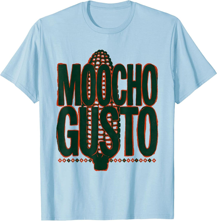 Men's Moocho Gusto Funny Spanish Pun Cinco De Mayo Party Humor T-Shirt - Baby Blue