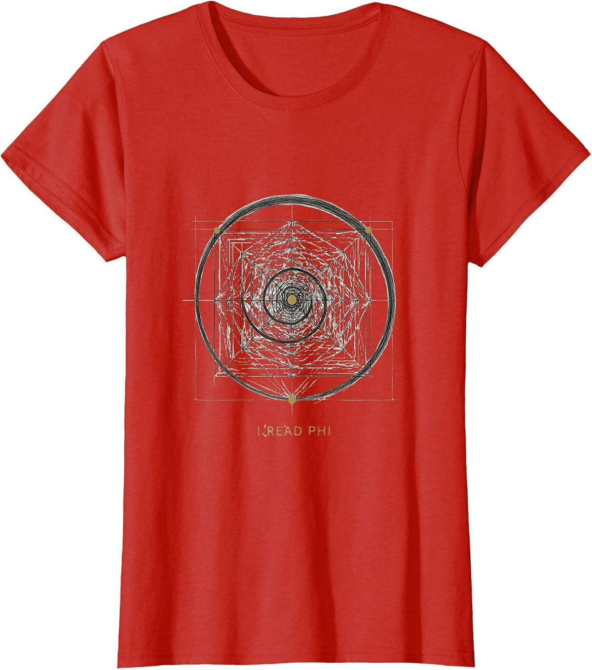 I Read Phi Math Fibonacci Golden Ratio Geometry Enthusiast T-Shirt - Red