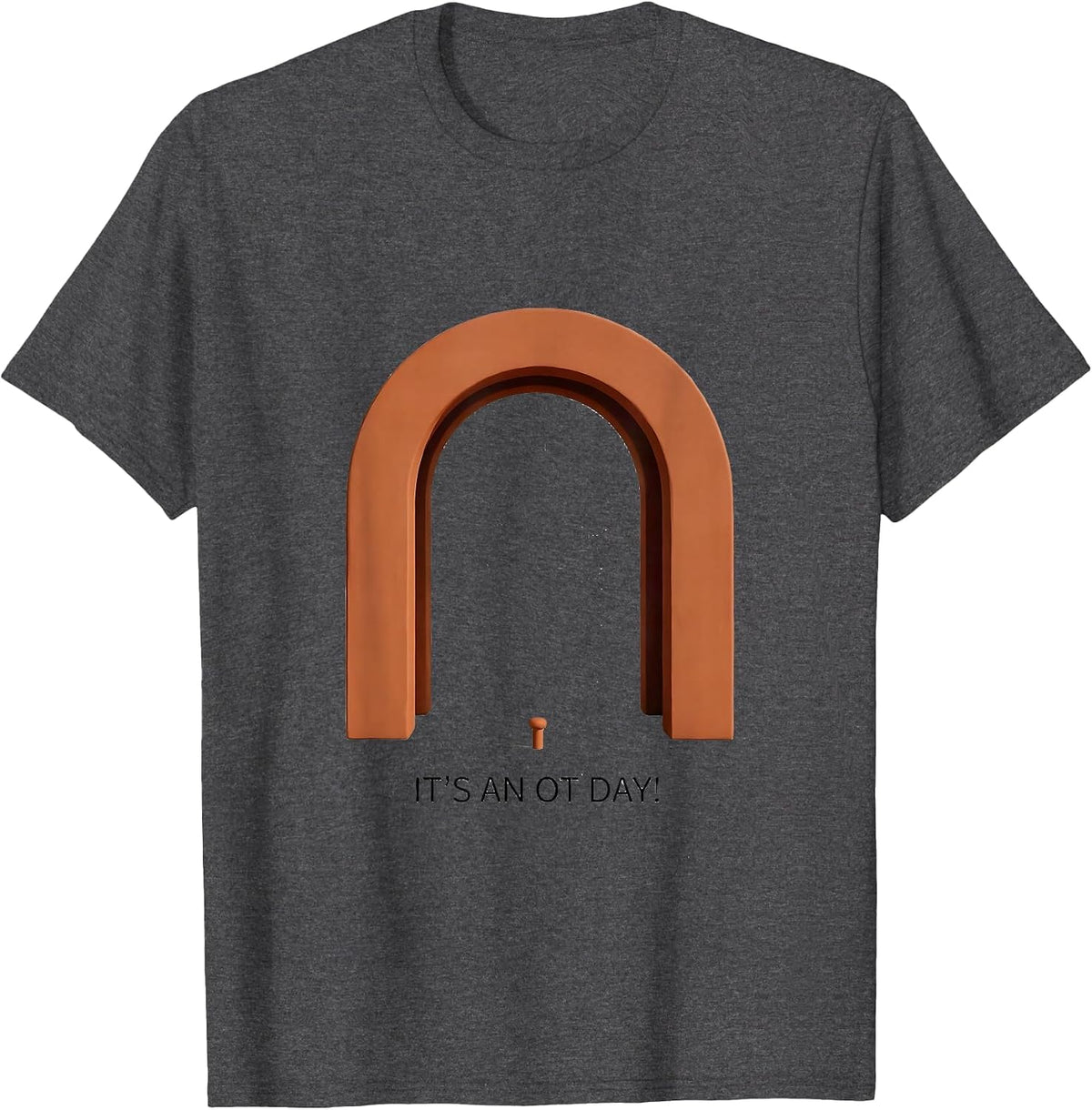 It's An OT Day! Minimalist Occupational Therapy Retro T-Shirt - Dark Heather Grey
