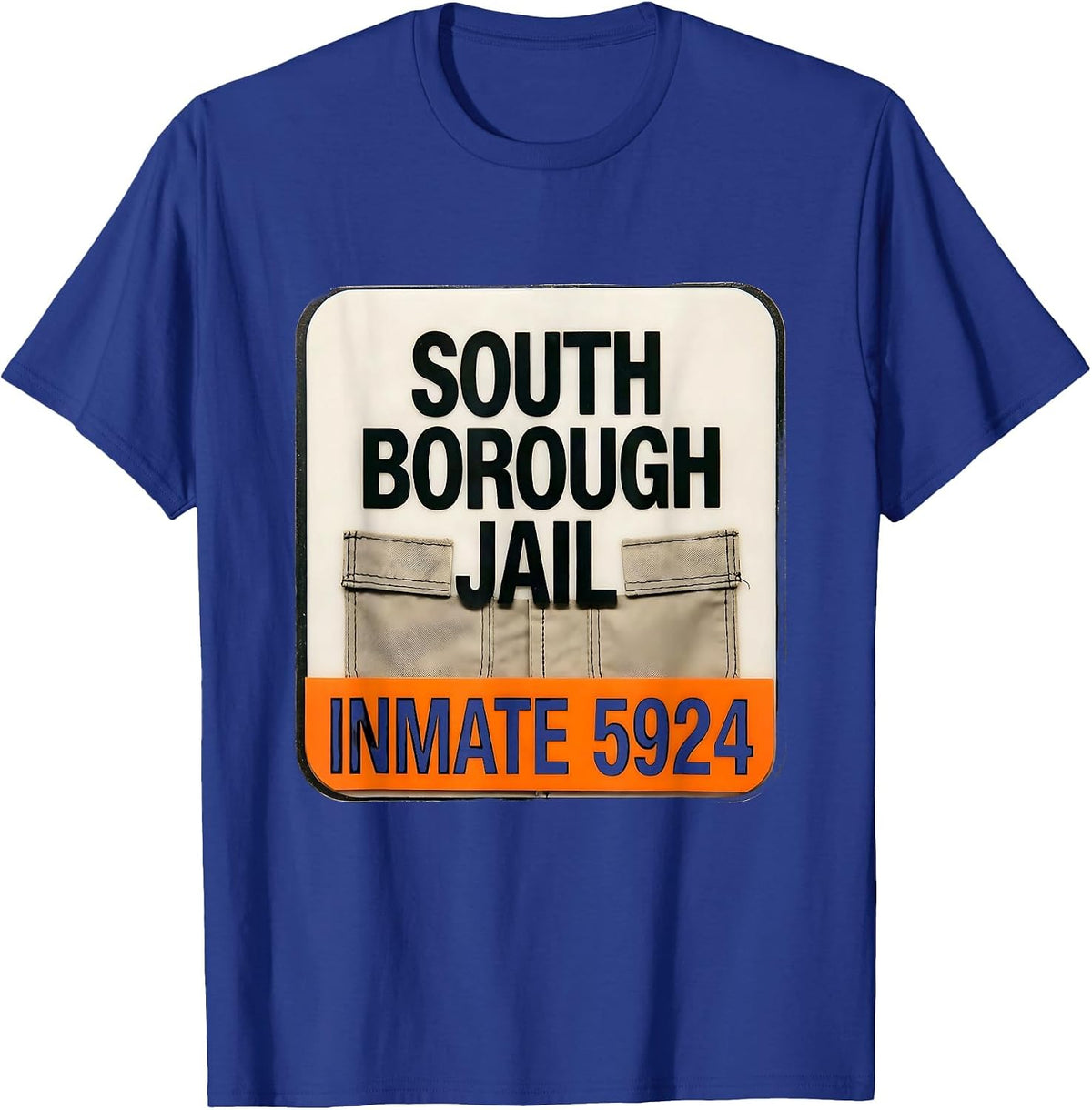 South Borough Jail Inmate 5924 Funny Halloween Prisoner T-Shirt - Royal Blue