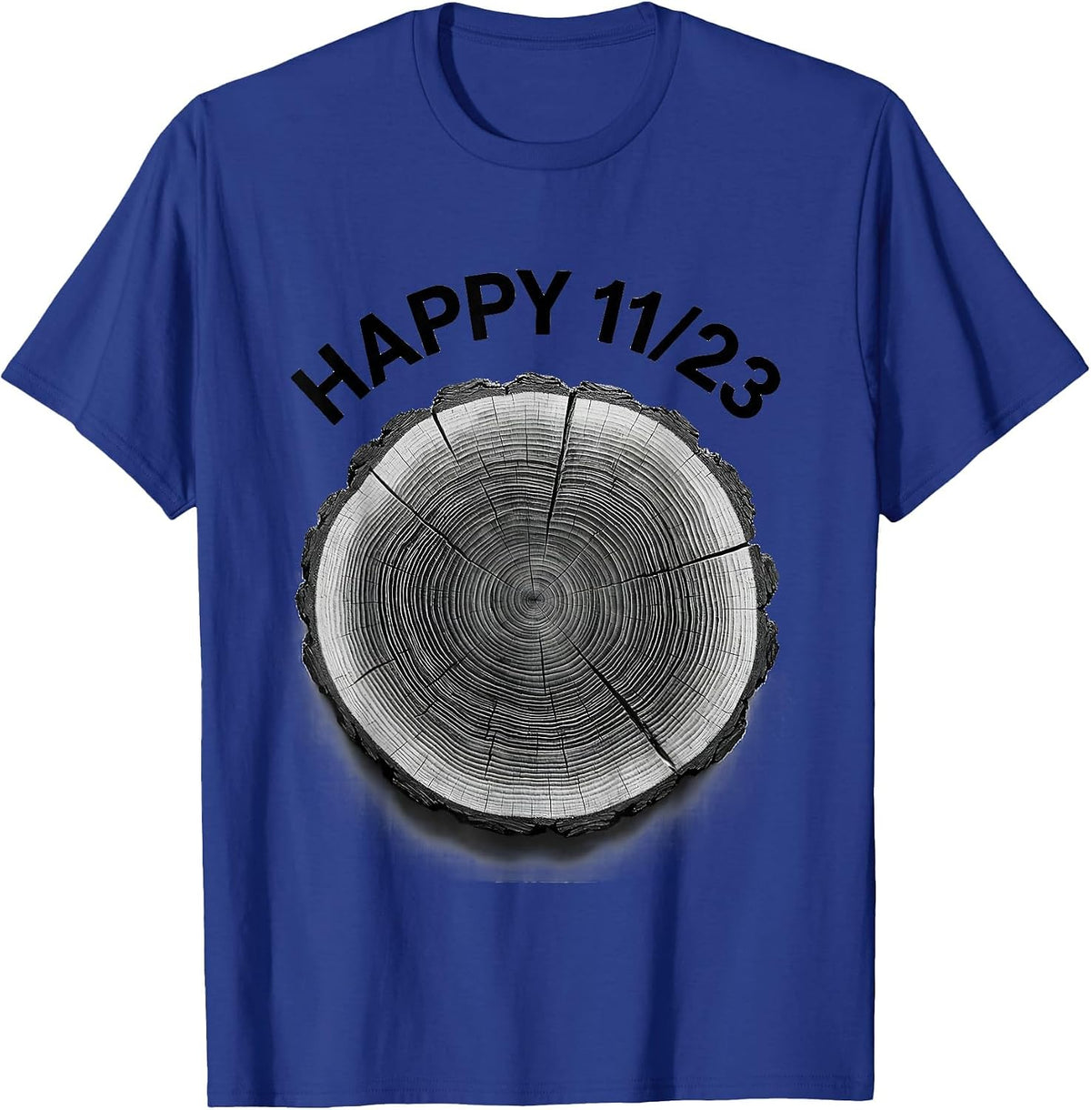 Men's Happy 11/23 Fibonacci Spiral Sacred Geometry Math Lover T-Shirt - Royal Blue
