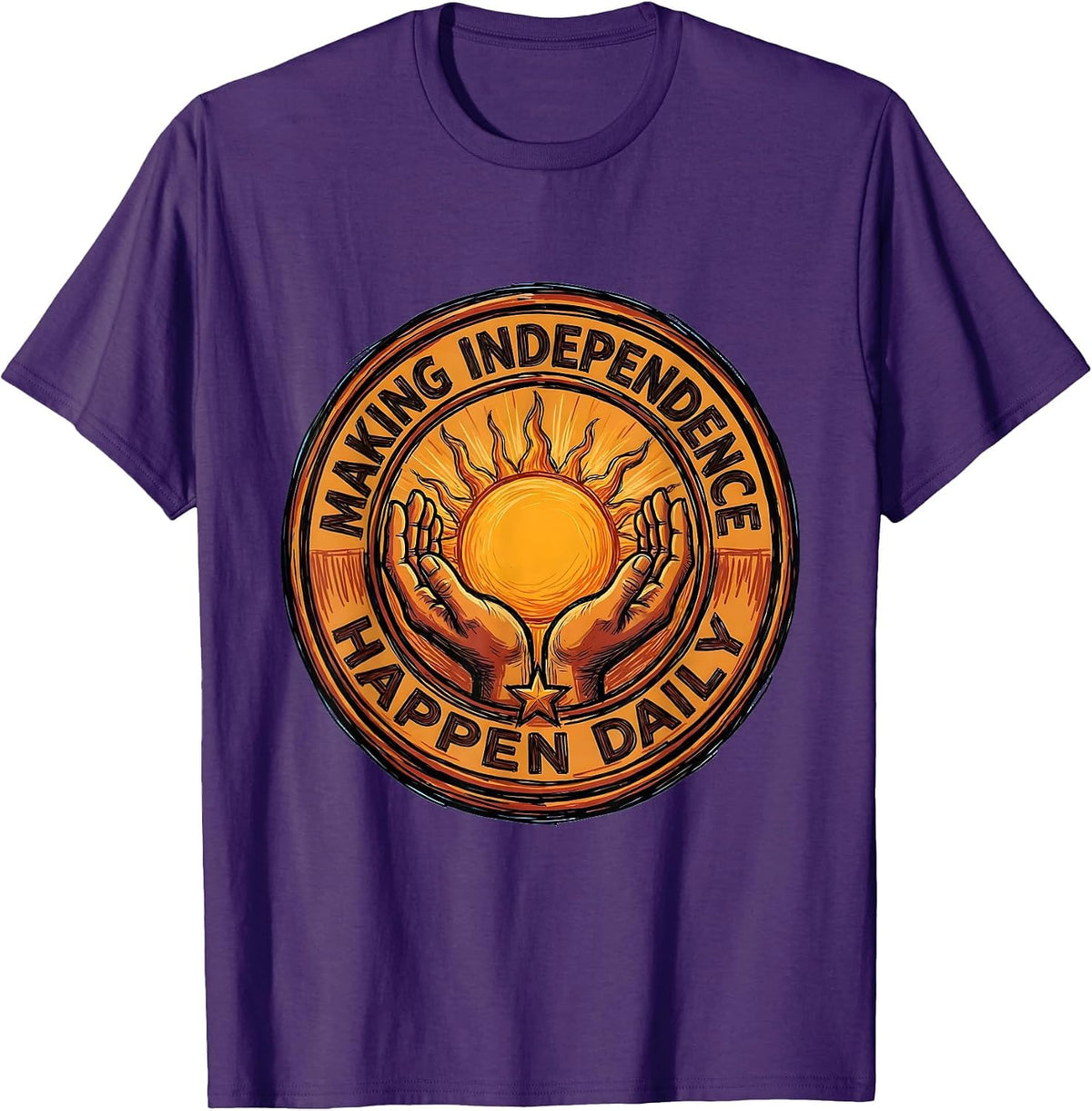 Men's Making Independence Happen Daily Occupational Therapy T-Shirt - Purple