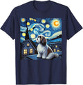 Shih Tzu Starry Night Sky T-Shirt - Navy Blue