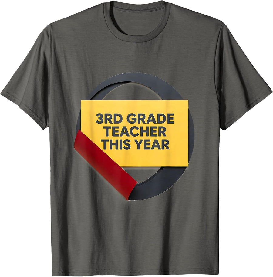 3rd Grade Teacher This Year Wholesome Back To School Gift T-Shirt - Asphalt Grey