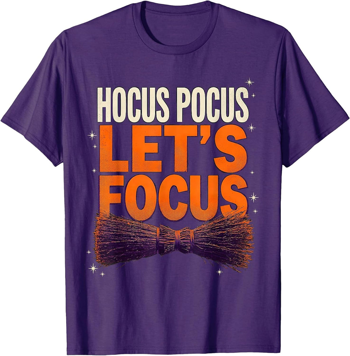 Men's Hocus Pocus Let's Focus Funny Halloween Costume Teacher T-Shirt - Purple