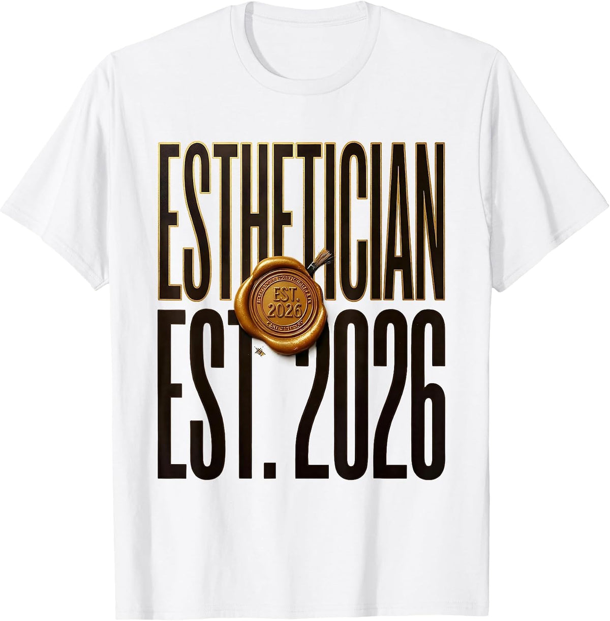 Men's Esthetician Est. 2026 Licensed Skincare Professional T-Shirt - White