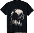 Shih Tzu Dog Motif Pet Art Music Headphone Shih Tzu T-Shirt - Black
