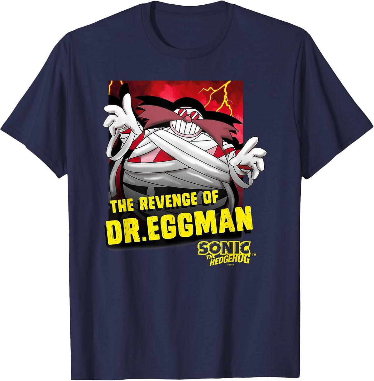 Sonic The Hedgehog Halloween The Revenge of Dr Eggman Logo T-Shirt - Navy Blue