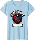Women's Happy Labor Day Patriotic Americana Tribute Emblem T-Shirt - Baby Blue