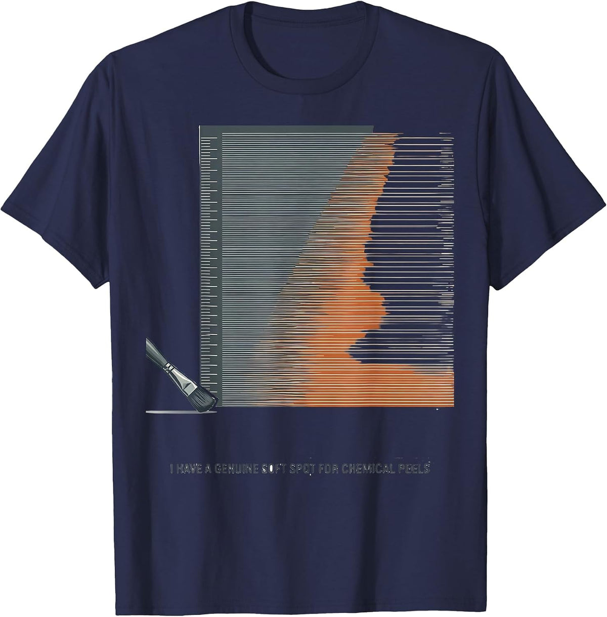 Men's I Have A Genuine Soft Spot For Chemical Peels Esthetician T-Shirt - Navy Blue