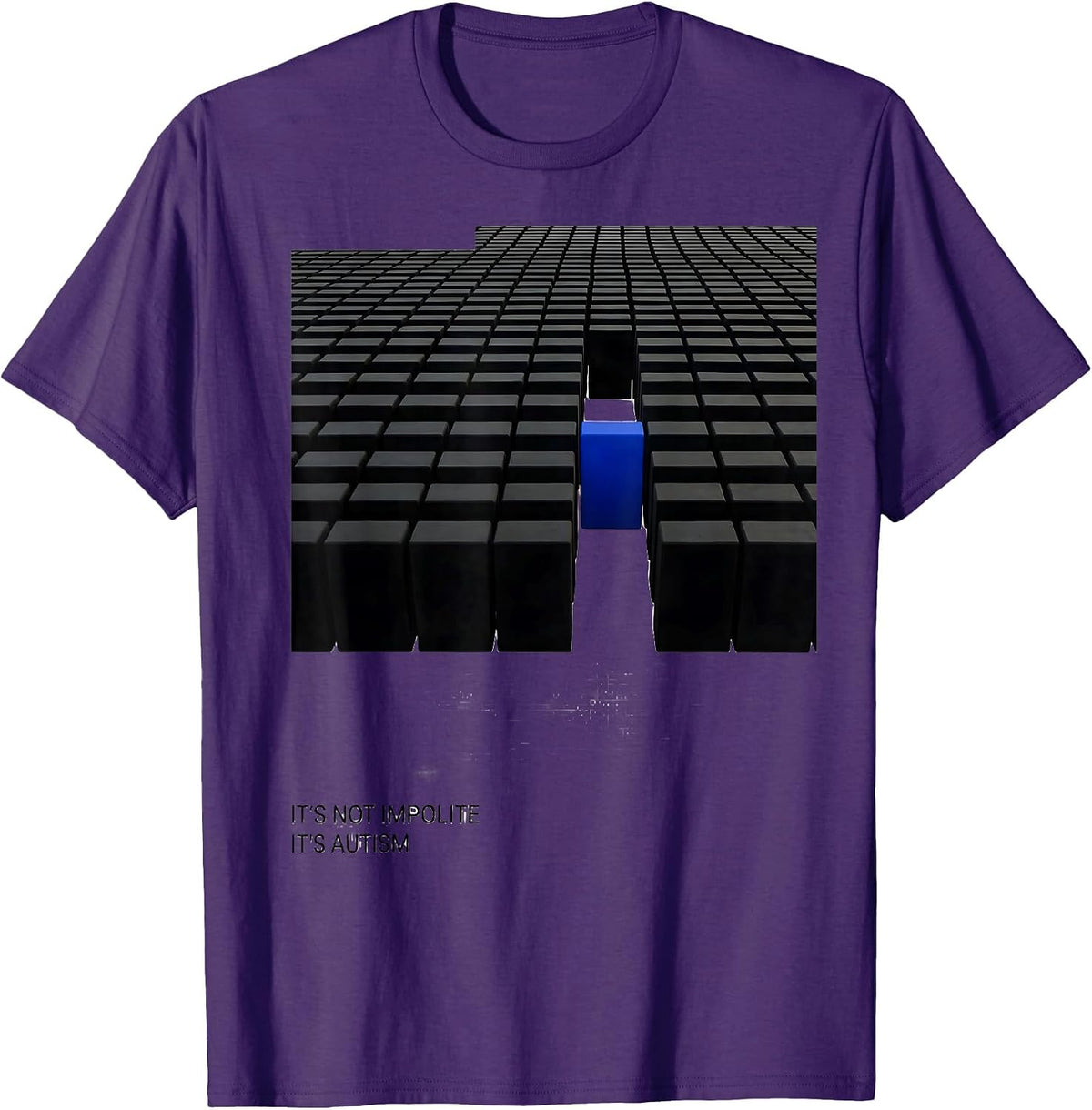 Men's It's Not Impolite It's Autism Funny Neurodiversity Awareness T-Shirt - Purple