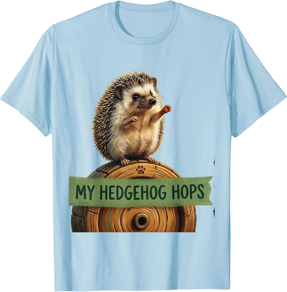 Men's My Hedgehog Hops Storybook Cute Hedgehog Lover Gift T-Shirt - Baby Blue