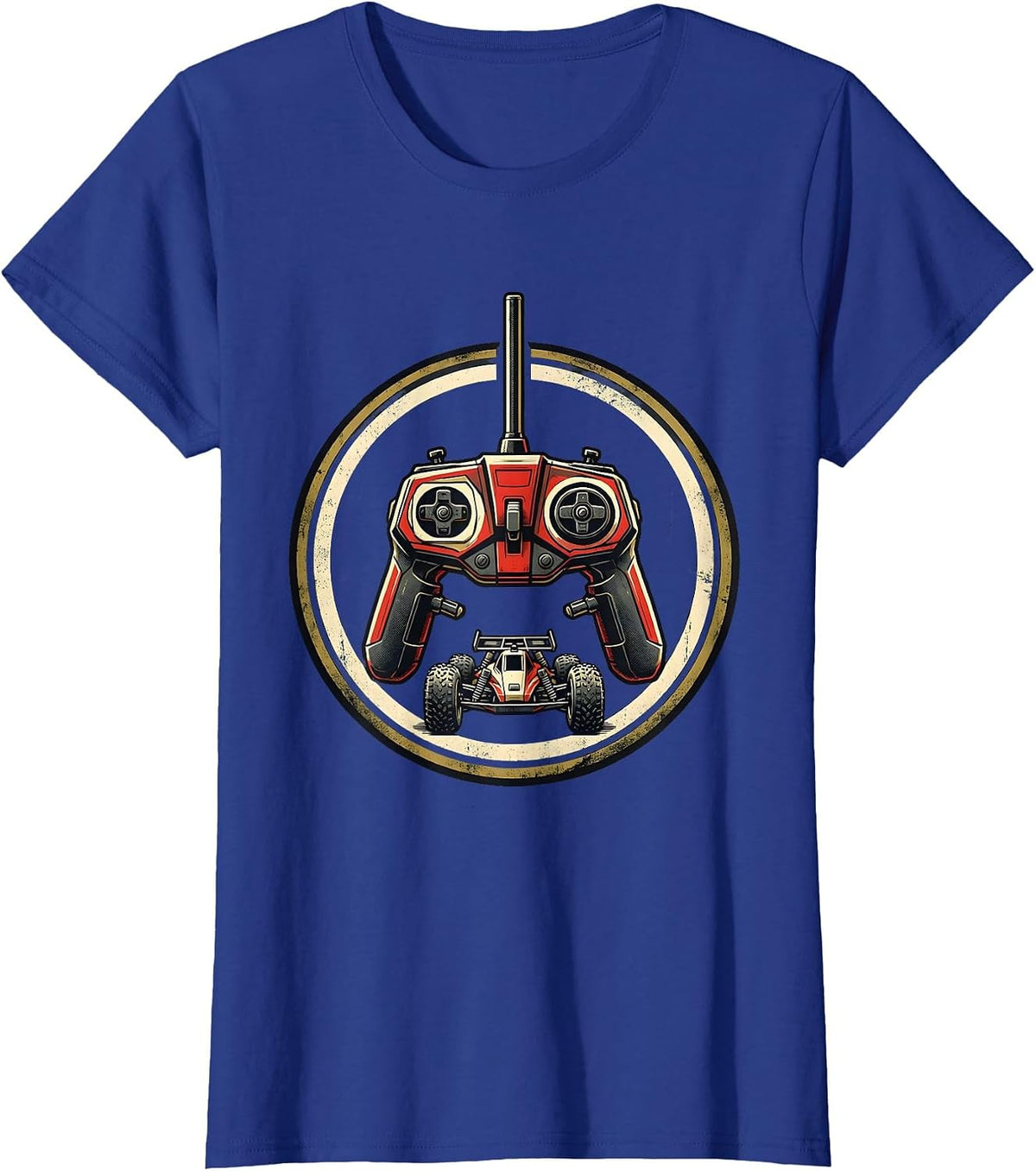 Women's RC Transmitter Racing Buggy Enthusiast Patriot T-Shirt - Royal Blue