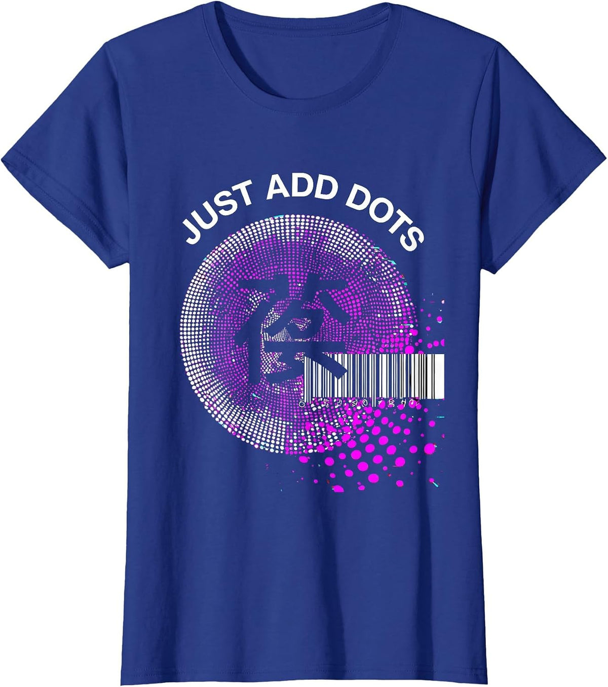 Women's Just Add Dots Polka Dot Lover Design T-Shirt - Royal Blue