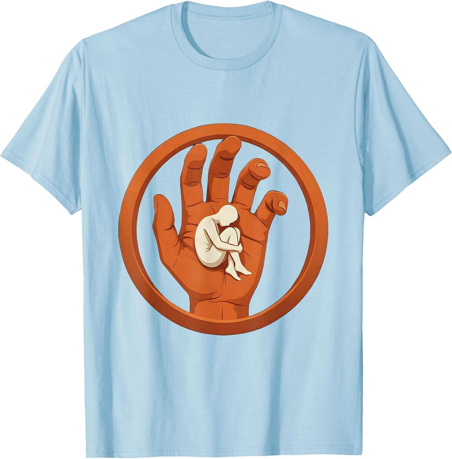 Men's Mental Health Matters Sheltered Figure Graphic T-Shirt - Baby Blue