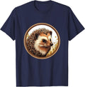 Cute Hedgehog T-Shirt - Navy Blue