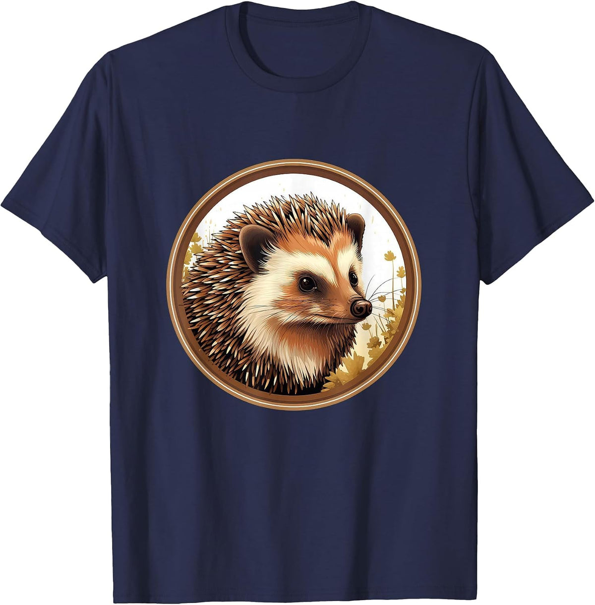 Cute Hedgehog T-Shirt - Navy Blue