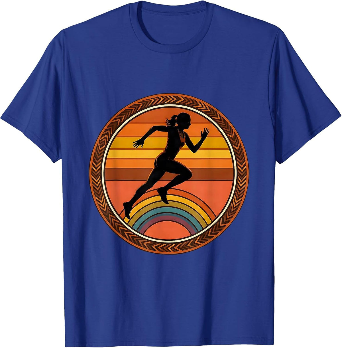 College Track Sprinter Graphic Tee T-Shirt - Royal Blue