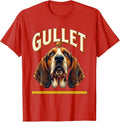 Men's GULLET Funny Basset Hound Jowls Drooling Dog Mom Dog Dad T-Shirt - Red