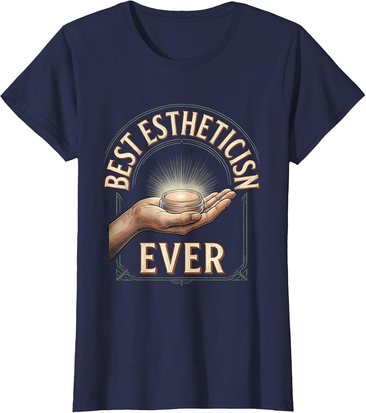 Women's Best Esthetician Ever Vintage Gift for Estheticians National T-Shirt - Navy Blue
