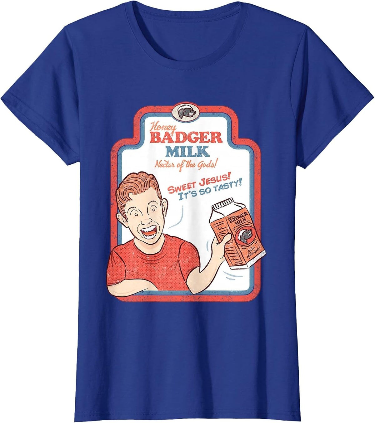Honey Badger Milk T-Shirt - Royal Blue